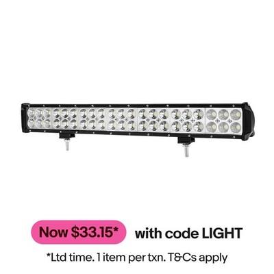 Lightfox 20inch Osram LED Light Bar Slim Dual Row Flood Spot Combo 4X4 Offroad